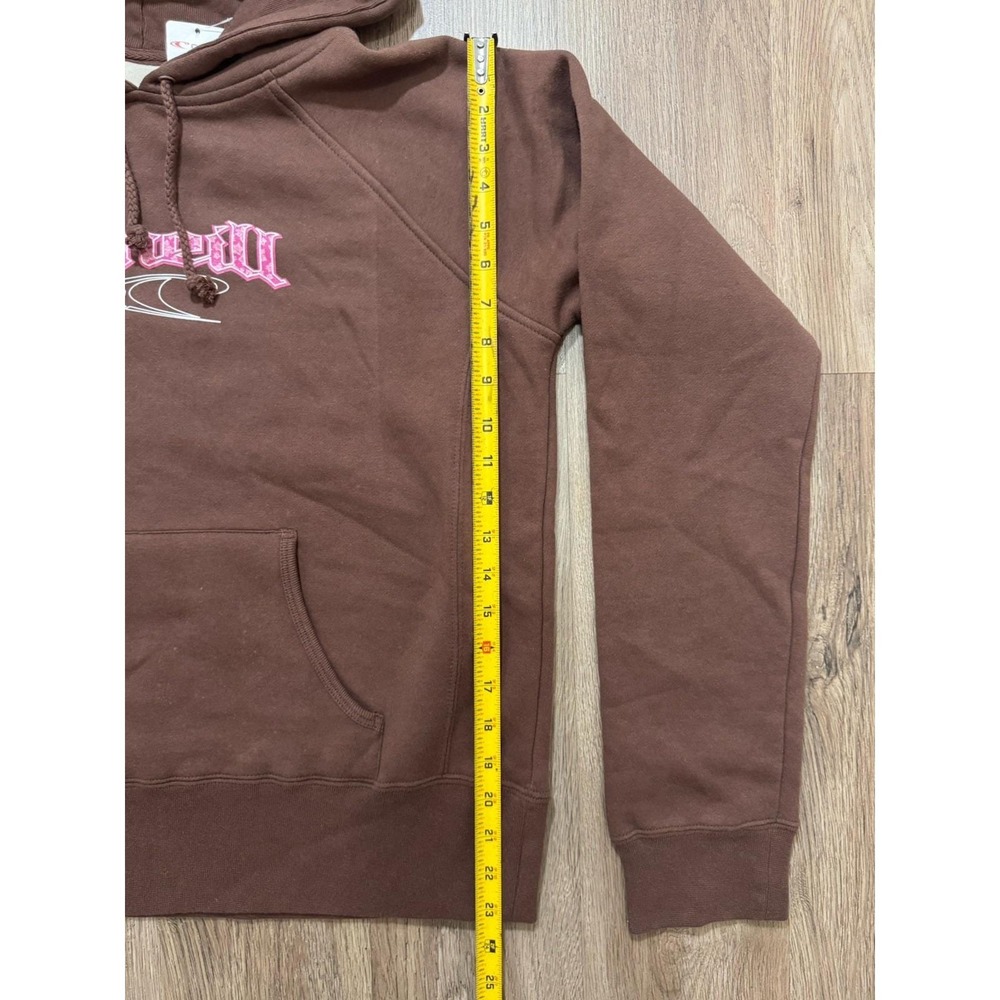 Y2K O'Neill Logo Glitter Flower Night BloomerBrown Hoodie Women Size XL‎ - Picture 2 of 13